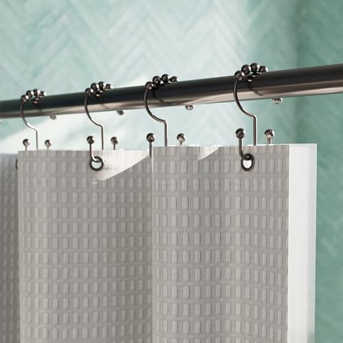 Zenna Home Metal Double Glide Shower Rings, Oil Rubbed Bronze – Set of 12 Heavy - Image 2