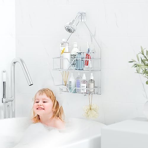 TreeLen Rustproof Shower Caddy, Stainless Steel, 4 Hooks, 2 Shelves - Image 7
