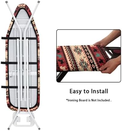 GLENLCWE South Aztec Style Ironing Board Cover, 54x15 inches, Farmhouse Ironing - Image 4