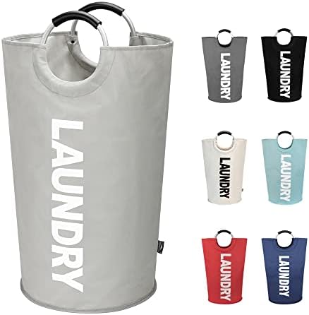 DOKEHOM 90L Large Laundry Basket Bag, Collapsible Tall Hamper by DOKEHOM