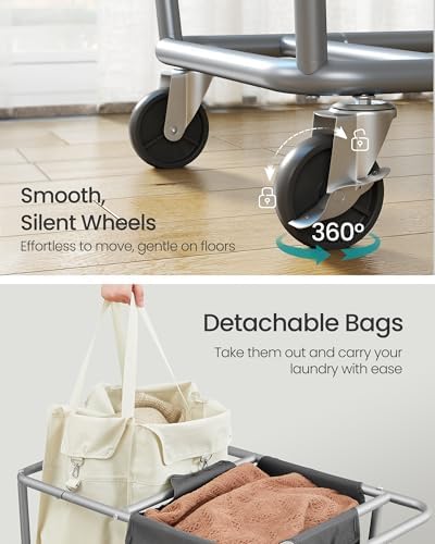 SONGMICS 2-Section Laundry Basket - Image 5
