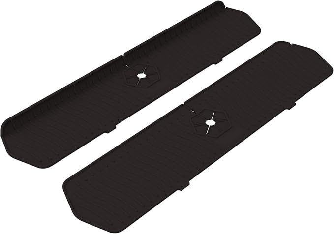 2 Pack Kitchen Faucet Sink Splash Guard, Sink Draining Pad Behind Faucet by Aynuma