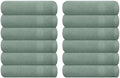 GLAMBURG Ultra Soft 12-Piece Washcloths Set 13x13-100% Ringspun Cotton by GLAMBURG