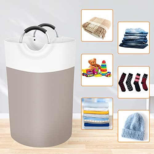 BlissTotes 75L Laundry Basket, Freestanding Collapsible Hamper - Image 4