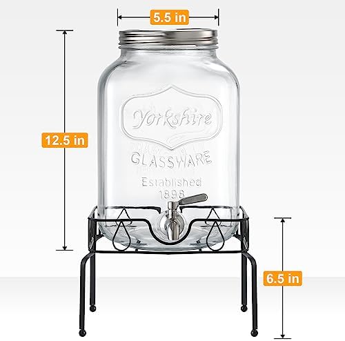2 Gallon Glass Beverage Dispenser - Image 2
