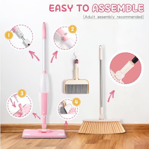 Toddler Gifts Cleaning Toy Sets, Real Working Water-Spraying Mop Toy - Image 4