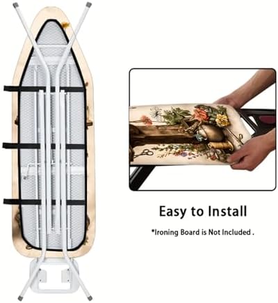 Nuxovilar Stacked Fabrics Ironing Board Cover 15x54 Polyester - Image 5