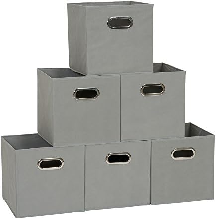Household Essentials Fabric Storage Bins in Strong Poly‑Woven Fabric, Sturdy by HouseholdEssentials