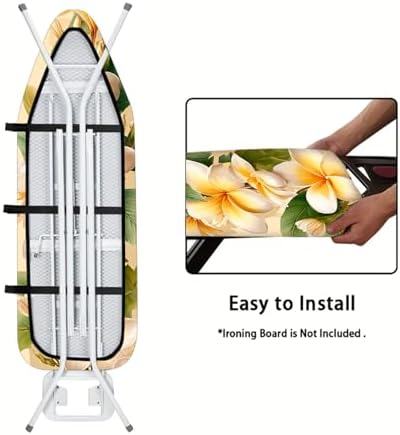 Nuxovilar Yellow White Floral Ironing Board Cover 15x54 Polyester - Image 5
