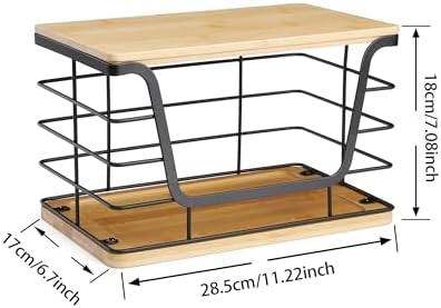 ALOCEO Large Wire Basket for Kitchen Pantry, Stainless Steel Kitchen Counter - Image 3