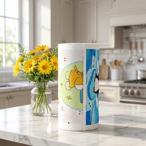 Printed Kitchen Cleaning Cloth Roll, Thick Absorbent Hand-Tear Lazy Cloth - Image 6