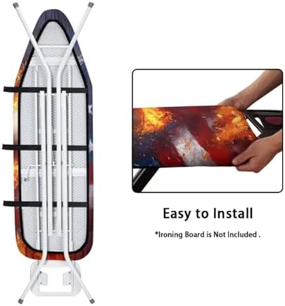Baseball Ironing Board Cover Standard Size 15″x54″ Flag Ironing Board Thick - Image 4