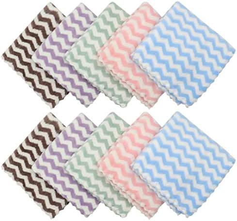 Microfiber Cleaning Cloth, 10 Pack Microfiber Rags, Mix Color - Image 2