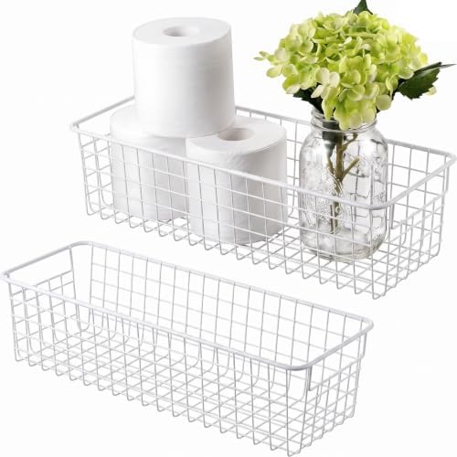 SheeChung Wire Storage Baskets, Metal Toilet Paper Basket Holder by SheeChung