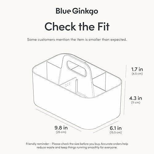 BLUE GINKGO Stackable Organizer Caddy, Made in Korea - Image 3
