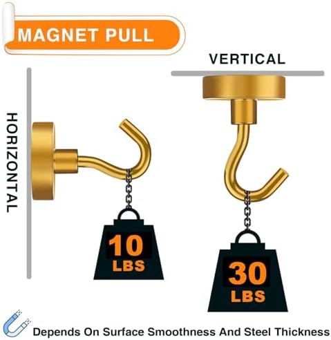 MIKEDE N52 Magnetic Hooks Heavy Duty 30LB+ Strong Magnets - Image 2