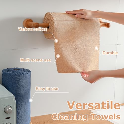Jessy Home 80 Pack Microfiber Cleaning Cloth Roll Reusable Paper Towels 12"x12" - Image 4