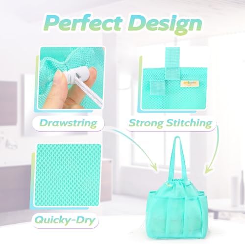 famichan Mesh Shower Caddy Portable, Dorm Room Essentials - Image 4
