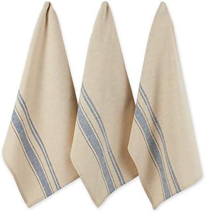 DII French Stripe Dishtowels, Kitchen Collection, 20 x 30, Nautical Blue by DII