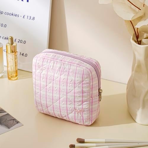 RSRSLEII Mini Quilted Striped Makeup Pouch - Image 3