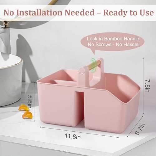 rejomiik Plastic Shower Caddy, Portable Basket - Image 4