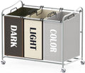 Simple Houseware Heavy Duty 3-Bag Laundry Sorter Rolling Cart by SimpleHouseware