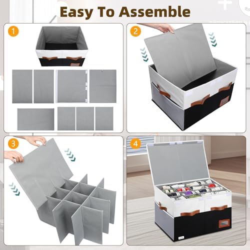 Supowin Large Shoe Organizer for Closet, Foldable Shoe Storage Bin - Image 7