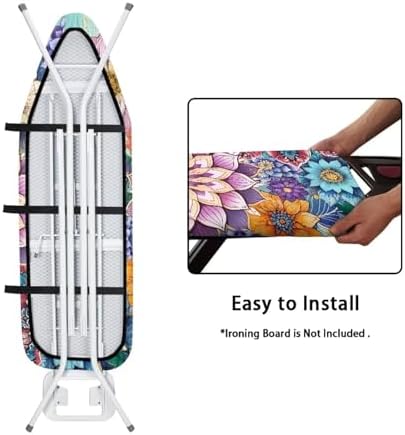 Boho Flower Hummingbird Ironing Board Cover and Pad Soft Ironing Board Cover - Image 5