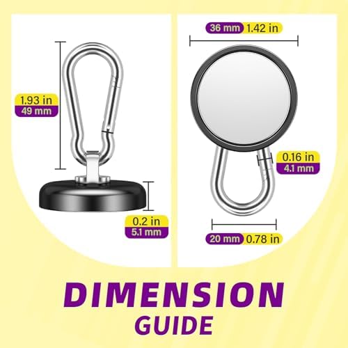 Magnet Hooks Heavy Duty, 10 Pack 150 lbs Black Magnetic Hooks - Image 6