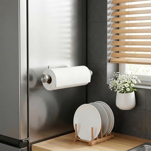 Paper Towel Holder Wall Mount, No Drill, SUS304 Steel, Space Saving - Image 2
