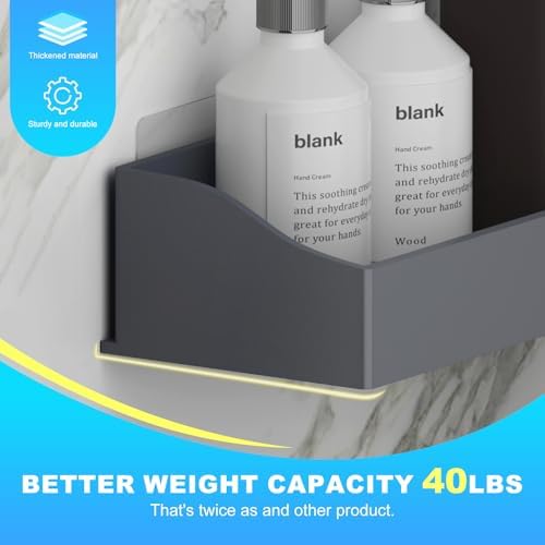 Acrylic Shower Caddy Bathroom Organizer, Rustproof Shower Shelves - Image 6