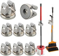 MUTUACTOR Magnetic Broom Holders, No Drilling Magnetic Hooks Broom Mop Brackets by MUTUACTOR