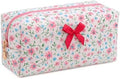 Large Pencil Case, Quilted Cotton Pencil Pouch, Cute Floral Pen Bag by OIMEIJewelry