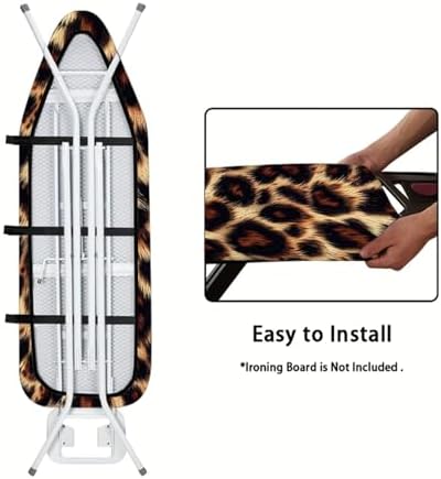 Nuxovilar Realistic Leopard Print Ironing Board Cover 15x54 Polyester - Image 5