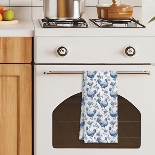 Chinoiserie Chicken Kitchen Towels, Chicken Lover Mom Lady Gifts Decorative - Image 4