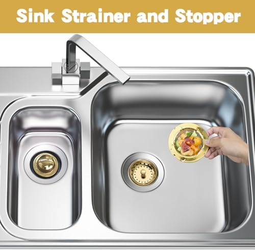 RQYEKDO Kitchen Sink Drain Strainer Stopper Stainless Steel Basket Filter - Image 3
