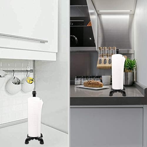 MINCORD Paper Towel Holder Rustic Industrial Standing Pipe Toilet Roll Tissue - Image 4