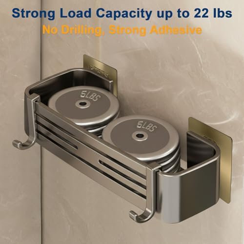 Shower Caddy, No-Drilling Adhesive Shower Shelves by Fafua