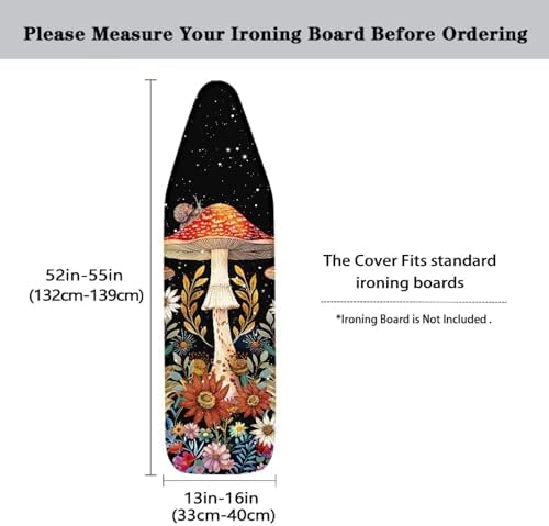 GLENLCWE Mushroom Flower Ironing Board Cover, Heavy Duty Thick Padding Ironing - Image 5