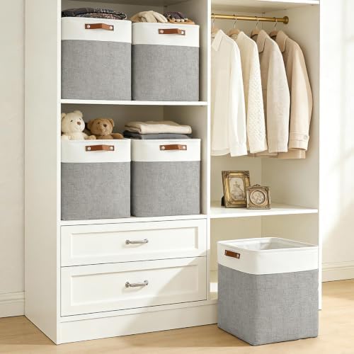 Bagnizer Large Fabric Storage Baskets | 50L Storage Bins, Decorative Linen - Image 2