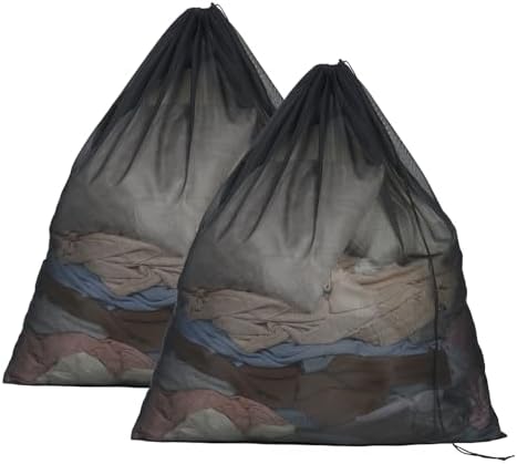 OTraki Ex-Large Mesh Laundry Bags 36x43 Inch Drawstring Laundry Bag 2 Pack by OTraki