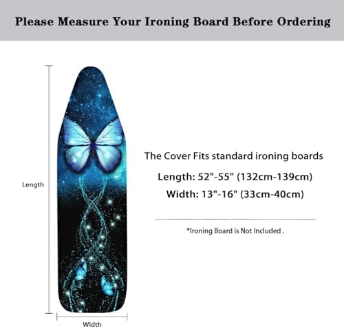 Flashideas Blue Butterfly Print Ironing Board Cover - Image 6