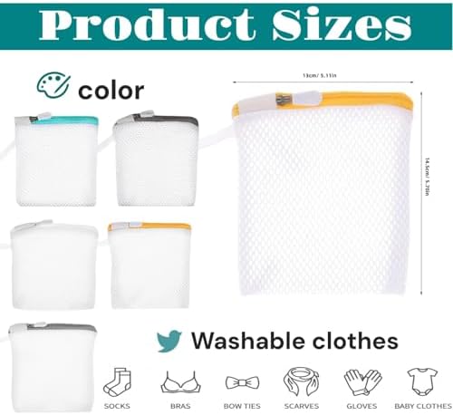 6pcs Laundry Bag Mesh Wash Bag Mini Washing Machine Underwear Washing Bag - Image 6