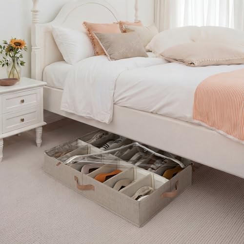 StorageWorks 2-Pack 24-Pair Under bed Shoe Storage Organizer - Image 4