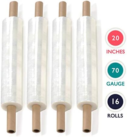 PackageZoom 20 inch x 1000 Feet Stretch Wrap Extended Core Handle, 16 Rolls - Image 2