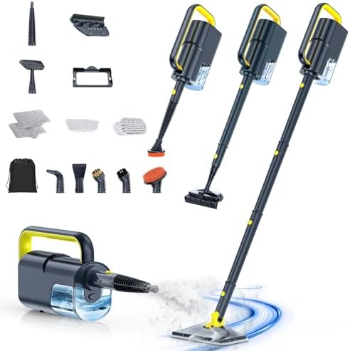 10-in-1 Steam Cleaner, Detachable Handheld Steam Mop by ScrubWiz