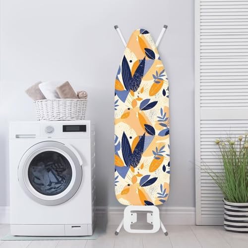 Forest Leaves Ironing Board Cover, Hand Draw Plant Leaf 15x54 Inch Standard - Image 3