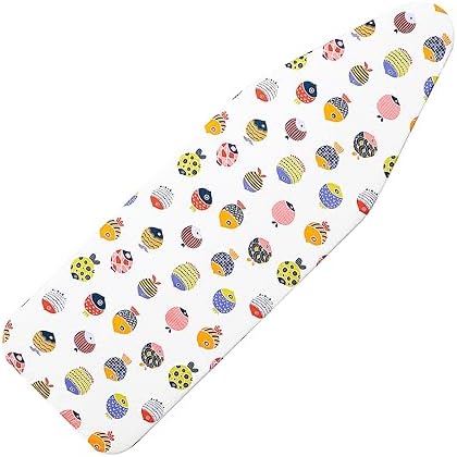 Ironing Board Cover and Pad Standard Size 15" x 54", 3 Pairs of Hook and Loop by LCLW