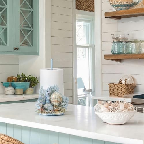 Shimeyao Beach Seashell Paper Towel Holder, Metal Ocean Kitchen Decor - Image 5