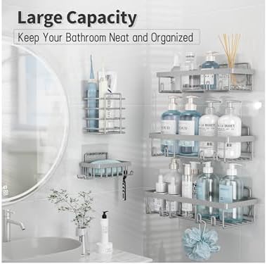 Liuoud 5 Pack Shower Caddy for Inside Shower - Image 2